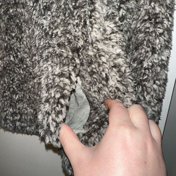 Original Weatherproof Gray Sherpa Cozy Quarter Zip Sweater Small EUC - Picture 4 of 11